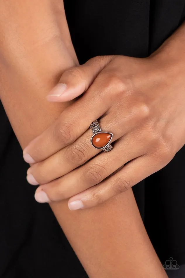 Rings Paparazzi Jewelry Paparazzi Ring Rainbow Raindrops Brown