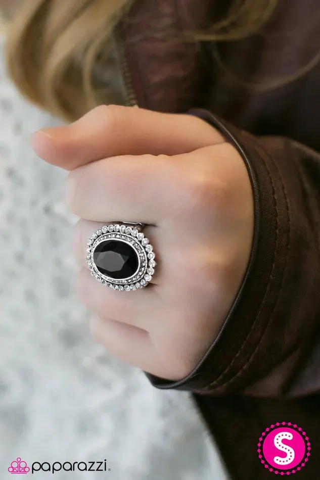 Rings Paparazzi Ring My Shining Hour Black Paparazzi Jewelry