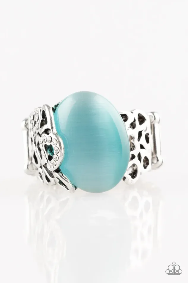 Rings Paparazzi Ring So In Love Blue Paparazzi Jewelry