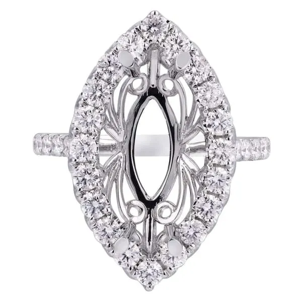 Rings Unique modern halo setting 18k white gold ring with 115ctw diamonds KR12471XD400 Diamond Source NYC Rings Unique modern halo setting 18k white gold ring with 115ctw diamonds KR12471XD400 Diamond Source NYC
