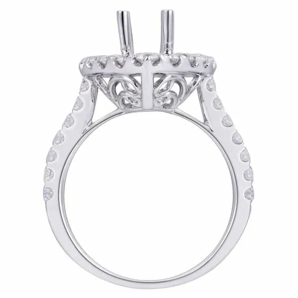 Rings Unique modern halo setting 18k white gold ring with 115ctw diamonds KR12471XD400 Diamond Source NYC Rings Unique modern halo setting 18k white gold ring with 115ctw diamonds KR12471XD400 Diamond Source NYC