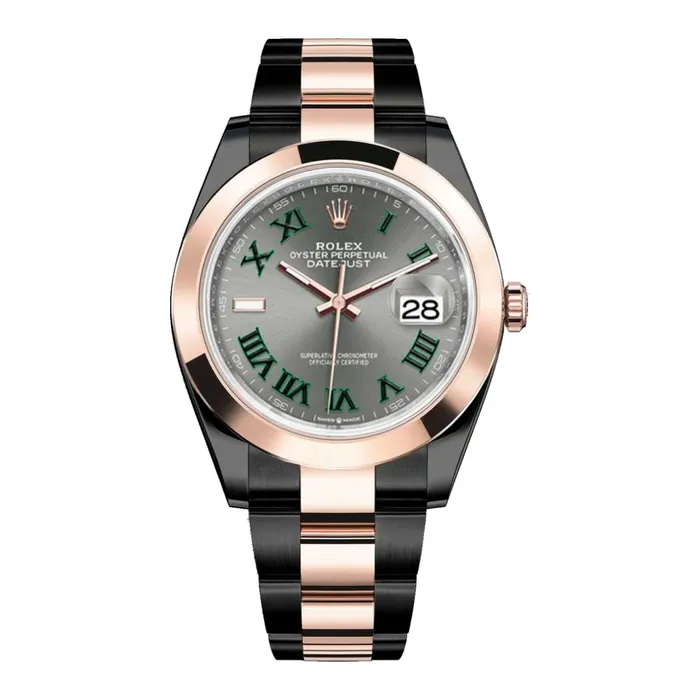 Rolex Bracelets Rolex Datejust 36mm Ref 1262010030 PVD Slate Grey Wimbledon Roman Dial Black PVD Stainless Steel Oyster Bracelet Watch Rolex Bracelets Rolex Datejust 36mm Ref 1262010030 PVD Slate Grey Wimbledon Roman Dial Black PVD Stainless Steel Oyster Bracelet Watch