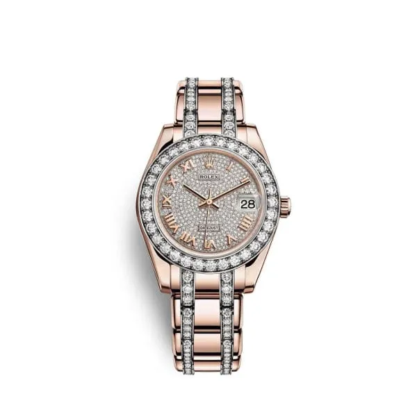 Rolex Bracelets Rolex Pearlmaster 34mm Ref 812850013 Pave Roman Diamond Dial Diamond Bezel Diamond Case 18K Rose Gold Diamond Bracelet Womens Watch Rolex Bracelets Rolex Pearlmaster 34mm Ref 812850013 Pave Roman Diamond Dial Diamond Bezel Diamond Case 18K Rose Gold Diamond Bracelet Womens Watch