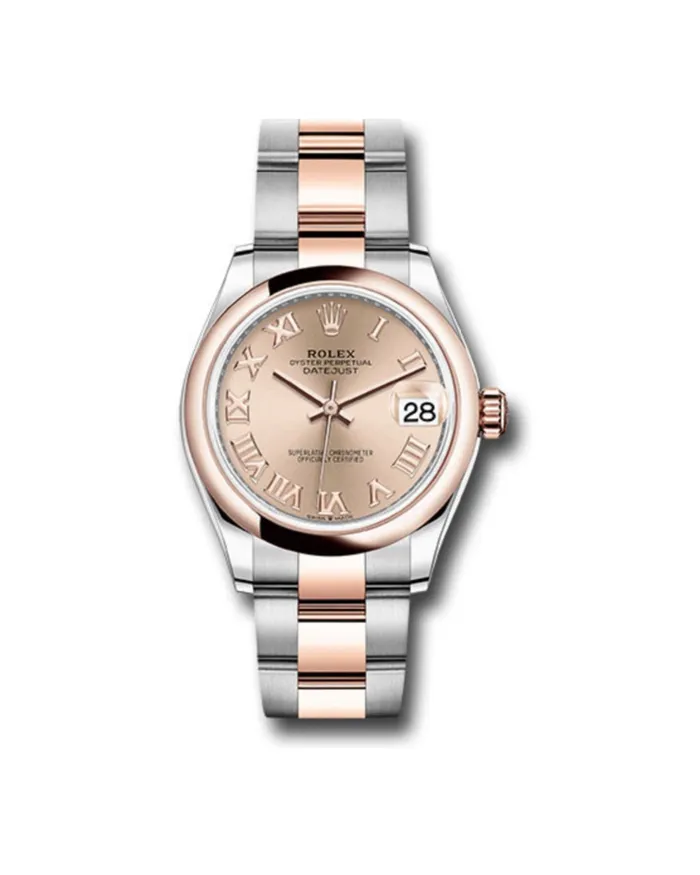 Rolex Datejust 31mm Ref 278241 roro Rose Roman Dial Two Tone Stainless Steel 18K Rose Gold Oyster Bracelet Womens Watch Rolex Bracelets Rolex Datejust 31mm Ref 278241 roro Rose Roman Dial Two Tone Stainless Steel 18K Rose Gold Oyster Bracelet Womens Watch Rolex Bracelets