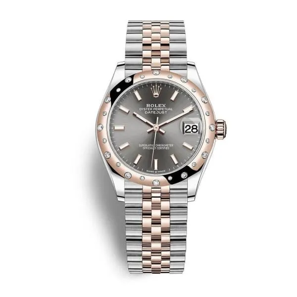 Rolex Datejust 31mm Ref 278341rbr0018 Slate Dark Grey Stick Dial Diamond Bezel Two Tone Stainless Steel 18K Rose Gold Jubilee Bracelet Womens Watch Rolex Bracelets Rolex Datejust 31mm Ref 278341rbr0018 Slate Dark Grey Stick Dial Diamond Bezel Two Tone Stainless Steel 18K Rose Gold Jubilee Bracelet Womens Watch Rolex Bracelets