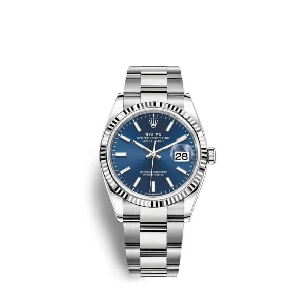 Rolex Datejust 36mm Ref 1262340018 Blue Stick Dial Stainless Steel Oyster Bracelet Watch Rolex Bracelets