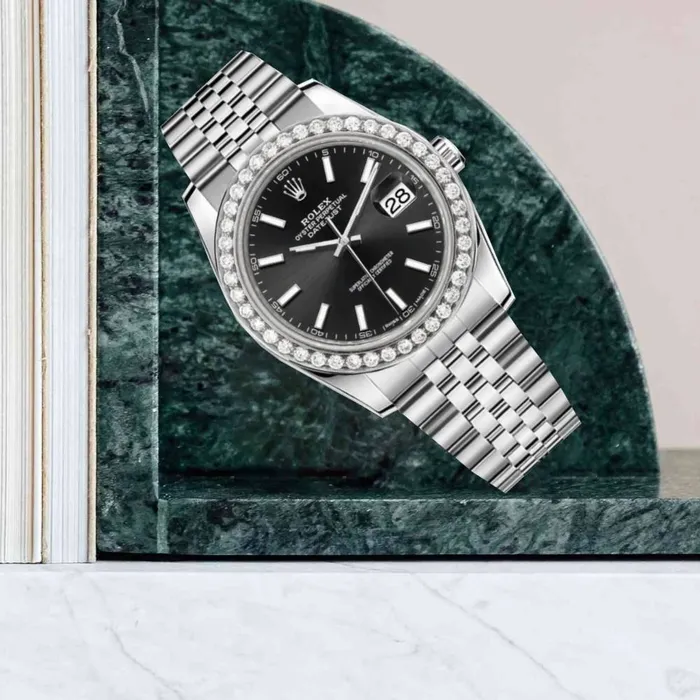 Rolex Datejust 41mm Ref 126300 Black Dial Diamond Bezel Stainless Steel Jubilee Bracelet Mens Watch Rolex Bracelets Rolex Datejust 41mm Ref 126300 Black Dial Diamond Bezel Stainless Steel Jubilee Bracelet Mens Watch Rolex Bracelets