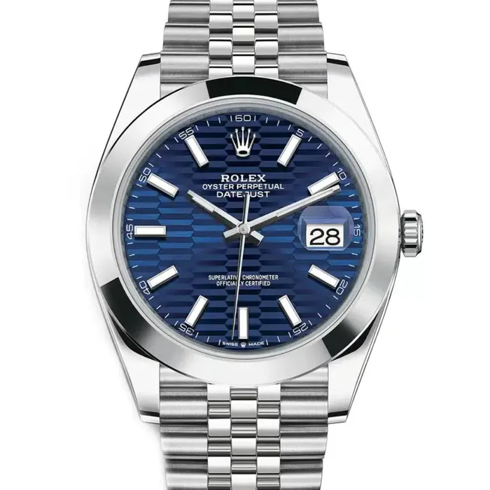 Rolex Datejust 41mm Ref 126300 Blue Dial Stainless Steel Jubilee Bracelet Mens Watch Rolex Bracelets