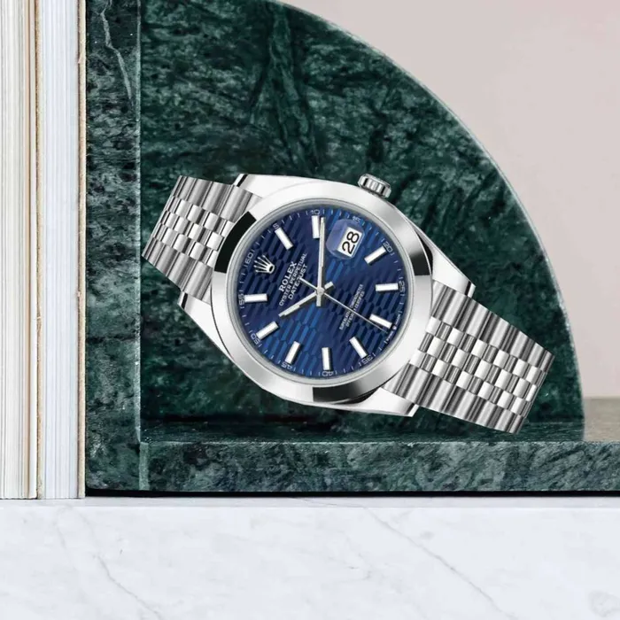 Rolex Datejust 41mm Ref 126300 Blue Dial Stainless Steel Jubilee Bracelet Mens Watch Rolex Bracelets