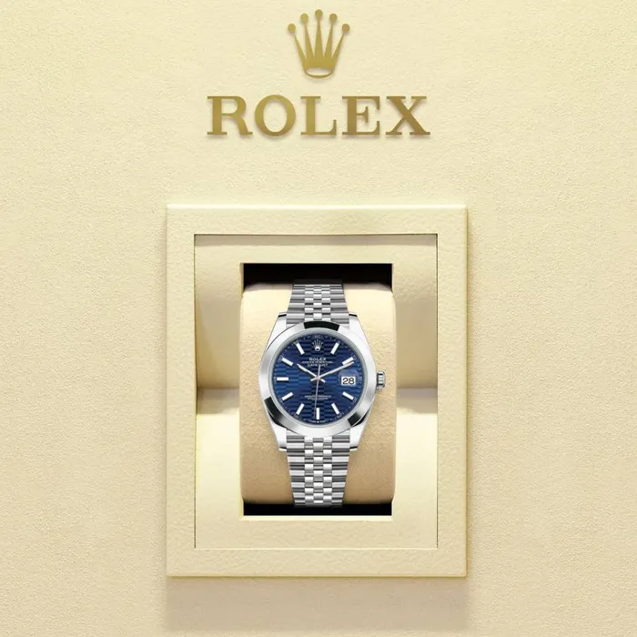 Rolex Datejust 41mm Ref 126300 Blue Dial Stainless Steel Jubilee Bracelet Mens Watch Rolex Bracelets