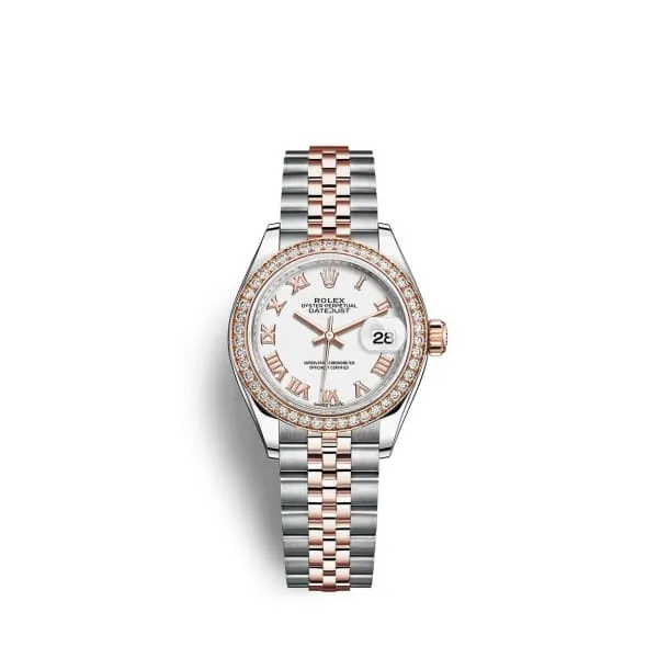 Rolex LadyDatejust 28mm Ref 279381rbr0021 White Roman Dial Diamond Bezel Two Tone Stainless Steel 18K Rose Gold Jubilee Bracelet Womens Watch Rolex Bracelets Rolex LadyDatejust 28mm Ref 279381rbr0021 White Roman Dial Diamond Bezel Two Tone Stainless Steel 18K Rose Gold Jubilee Bracelet Womens Watch Rolex Bracelets
