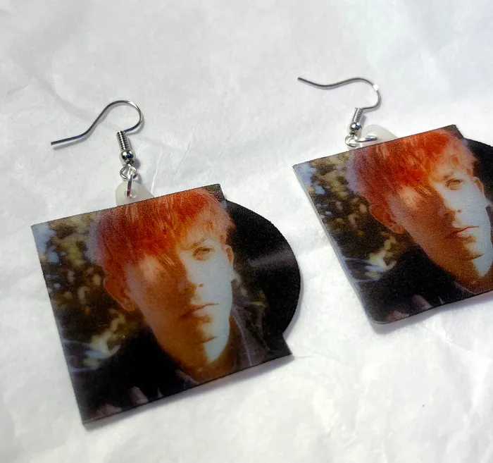 Roy Blair Cat Heaven Vinyl Album Handmade Earrings Sam Makes Things Earrings