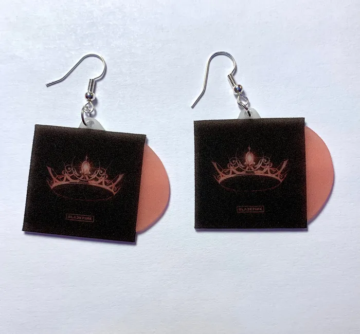 Sam Makes Things Earrings Blackpink The Album Vinyl Album Handmade Earrings