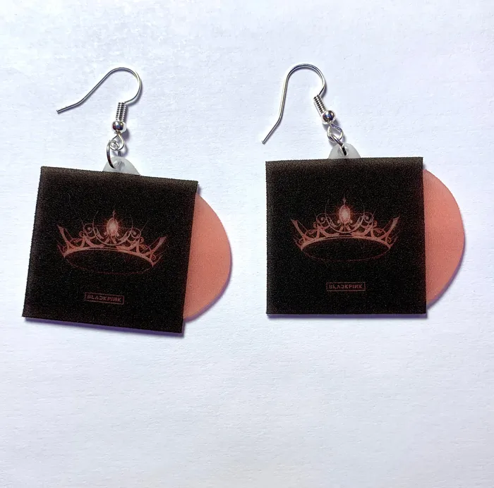 Sam Makes Things Earrings Blackpink The Album Vinyl Album Handmade Earrings