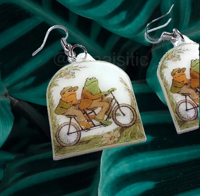 Sam Makes Things Earrings Frog and Toad Character Handmade Earrings