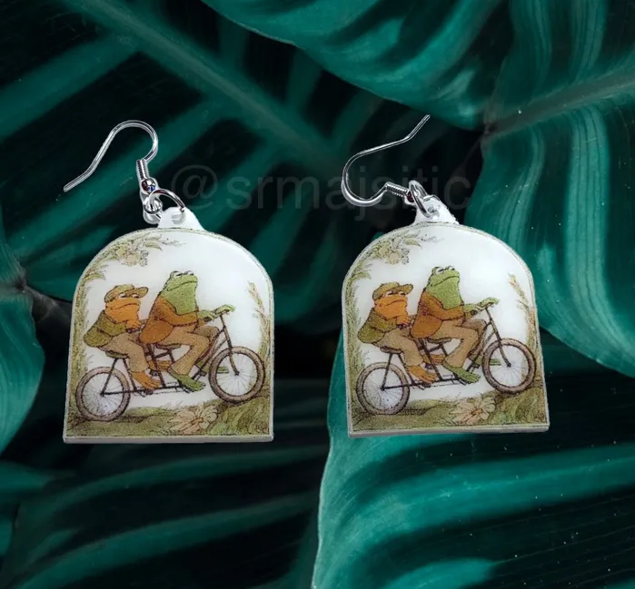 Sam Makes Things Earrings Frog and Toad Character Handmade Earrings