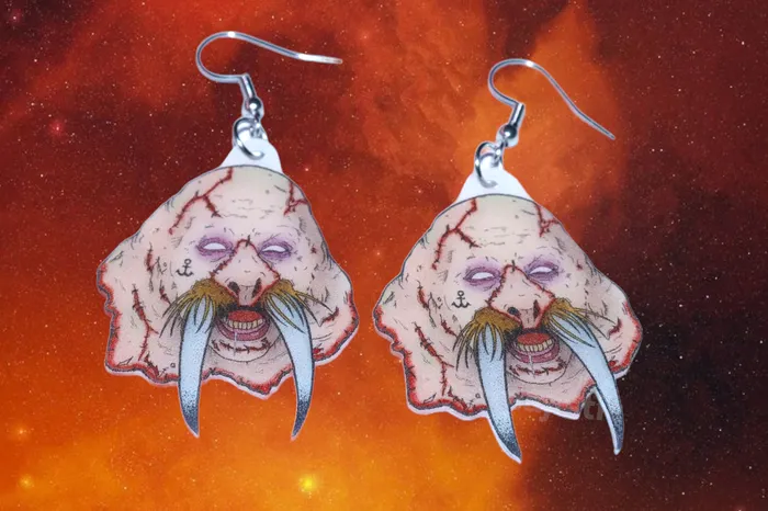 Sam Makes Things Earrings READY TO SHIP Halloween Horror Stylized Earrings Collaboration with Kate Graves Sam Makes Things Earrings READY TO SHIP Halloween Horror Stylized Earrings Collaboration with Kate Graves