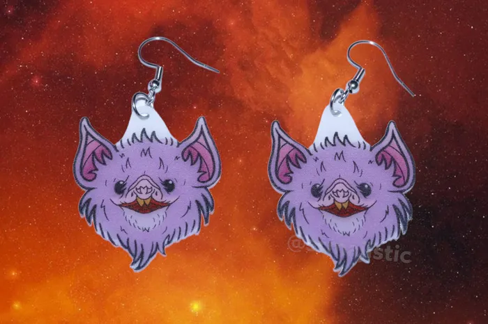 Sam Makes Things Earrings READY TO SHIP Halloween Horror Stylized Earrings Collaboration with Kate Graves