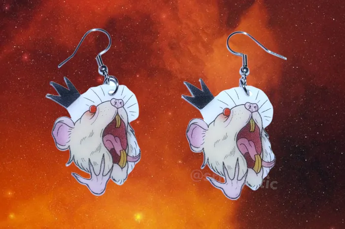 Sam Makes Things Earrings READY TO SHIP Halloween Horror Stylized Earrings Collaboration with Kate Graves