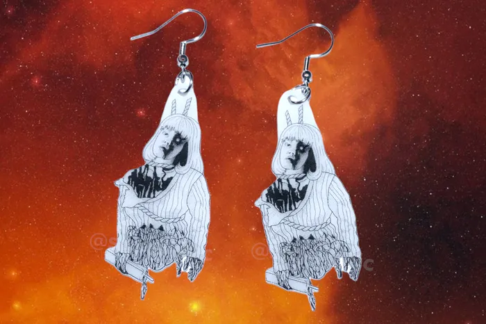 Sam Makes Things Earrings READY TO SHIP Halloween Horror Stylized Earrings Collaboration with Kate Graves