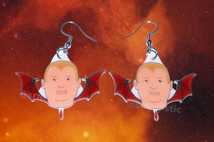 Sam Makes Things Earrings READY TO SHIP Halloween Horror Stylized Earrings Collaboration with Kate Graves