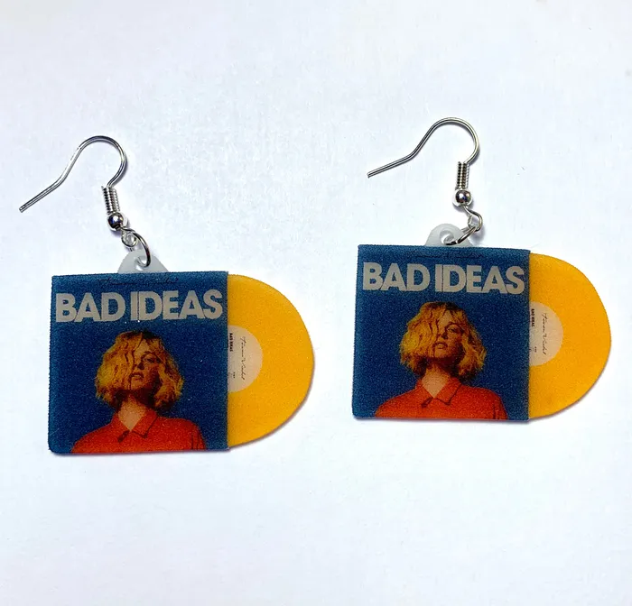Sam Makes Things Earrings Tessa Violet Bad Ideas Vinyl Album Handmade Earrings