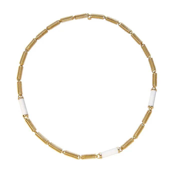 Seaman Schepps Necklaces Seaman Schepps White Ceramic Verona Chain Necklace Seaman Schepps Necklaces Seaman Schepps White Ceramic Verona Chain Necklace