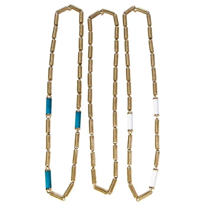 Seaman Schepps Necklaces Seaman Schepps White Ceramic Verona Chain Necklace