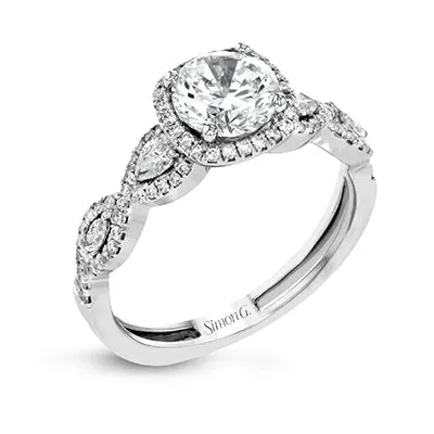 Simon G 18K White Gold Semi Mount Diamond Ring Simon G Rings