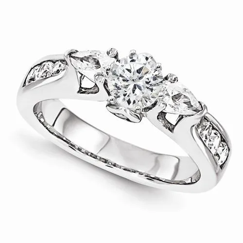158 Carats Natural Earth Mined Diamond Engagement Fancy Three Stone Style Ring White Gold GB Rings 158 Carats Natural Earth Mined Diamond Engagement Fancy Three Stone Style Ring White Gold GB Rings