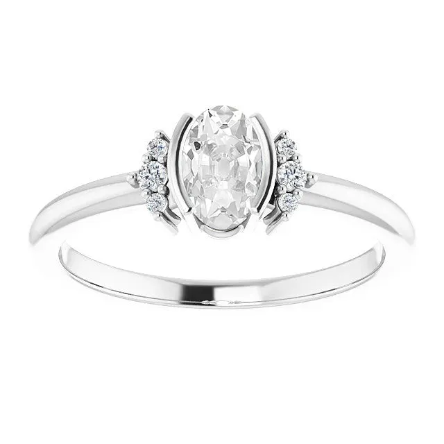 14K Gold Oval Old Cut Natural Earth Mined Diamond Ring Half Bezel Set Jewelry 3 Carats HarryChadEntcom Rings 14K Gold Oval Old Cut Natural Earth Mined Diamond Ring Half Bezel Set Jewelry 3 Carats HarryChadEntcom Rings