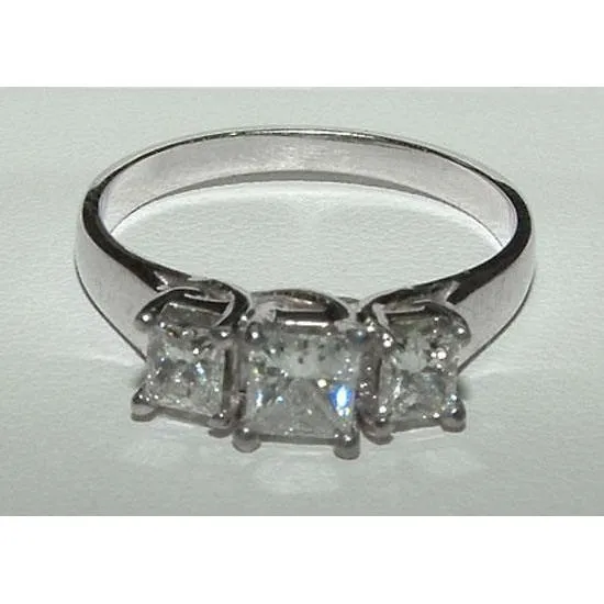201 Ct Princess Cut Natural Earth Mined Diamond Engagement Ring Three Stone GB Rings 201 Ct Princess Cut Natural Earth Mined Diamond Engagement Ring Three Stone GB Rings