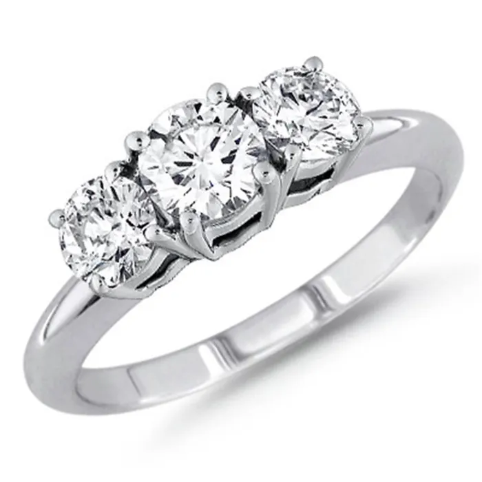 220 Carats Round Cut Three Stone Natural Earth Mined Diamond Wedding Ring Jewelry GB Rings 220 Carats Round Cut Three Stone Natural Earth Mined Diamond Wedding Ring Jewelry GB Rings