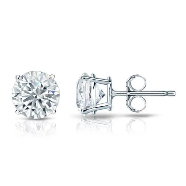 2 Ct Round Brilliant Cut Natural Earth Mined Diamonds Ladies Studs Earrings White Gold GB Earrings 2 Ct Round Brilliant Cut Natural Earth Mined Diamonds Ladies Studs Earrings White Gold GB Earrings