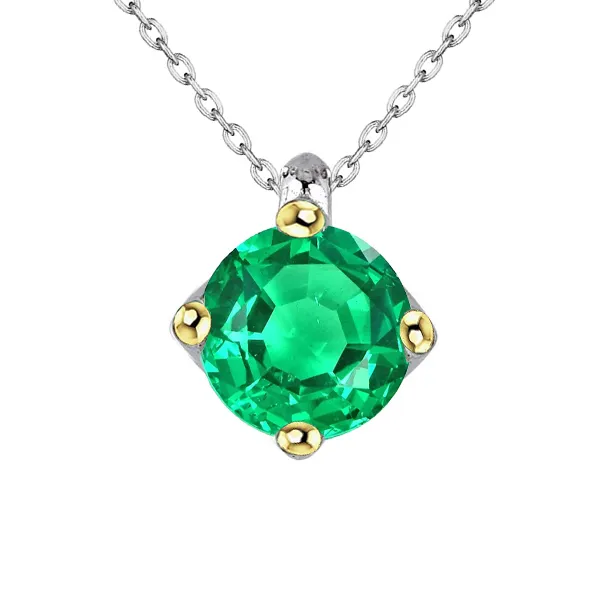 3 Carat Green Emerald Pendant Round Cut With 16 Chain HarryChadEntcom Necklaces 3 Carat Green Emerald Pendant Round Cut With 16 Chain HarryChadEntcom Necklaces