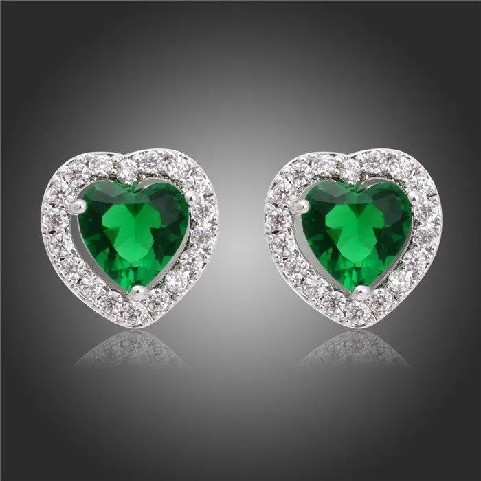 470 Ct Green Emerald And Natural Earth Mined Diamond Stud Halo Earring GB Earrings 470 Ct Green Emerald And Natural Earth Mined Diamond Stud Halo Earring GB Earrings