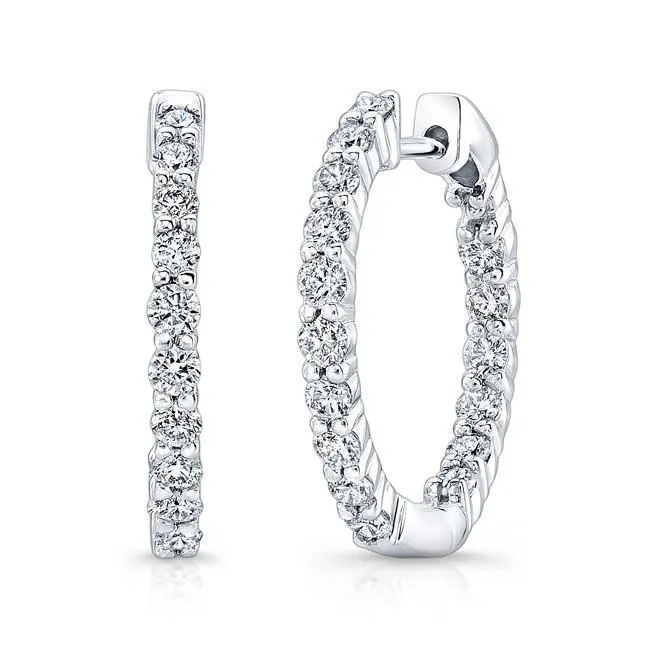 480 Carats Sparkling Brilliant Natural Earth Mined Diamonds Hoop Earrings White Gold GB Earrings 480 Carats Sparkling Brilliant Natural Earth Mined Diamonds Hoop Earrings White Gold GB Earrings