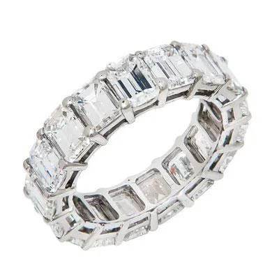 50K Emerald Natural Earth Mined Diamond Wedding Ring GB Rings