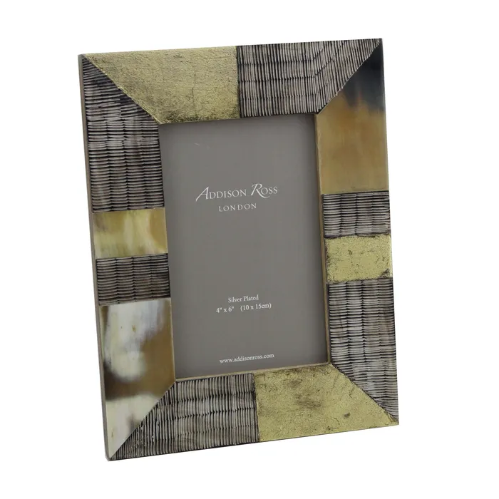 Addison Ross Rings Addison Ross 4x6 Faux Horn Gold Photo Frame