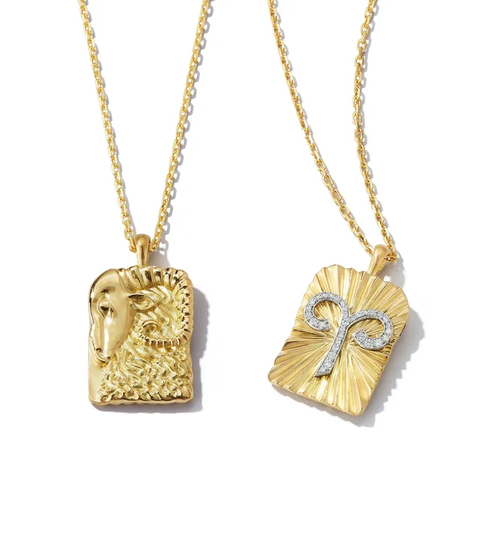 Aries Zodiac Pendant Necklace Diamonds David Webb Workshop Necklaces