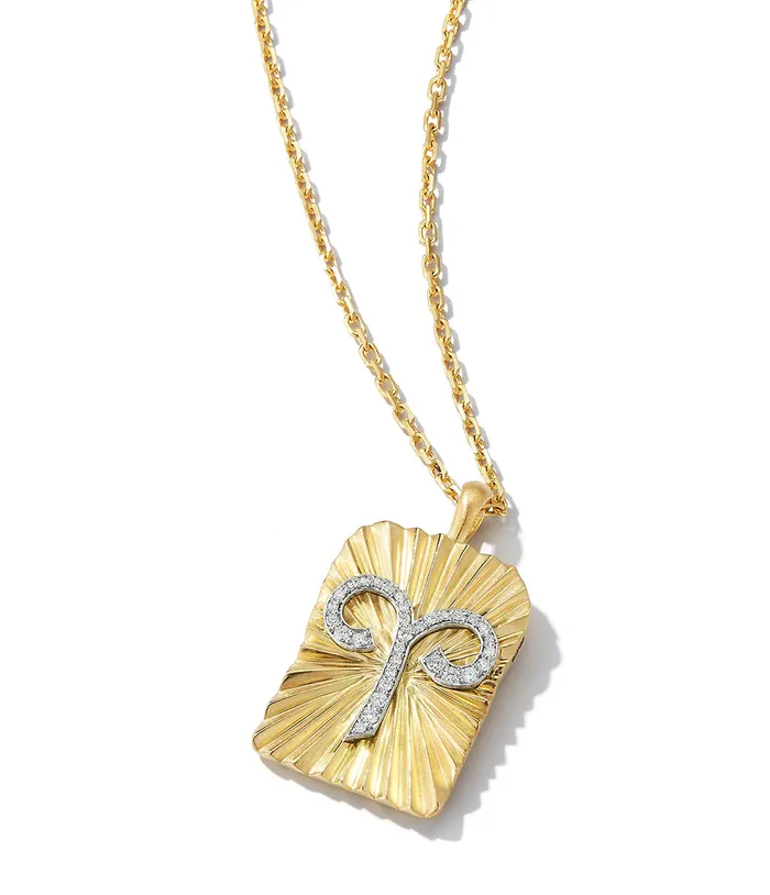 Aries Zodiac Pendant Necklace Diamonds David Webb Workshop Necklaces