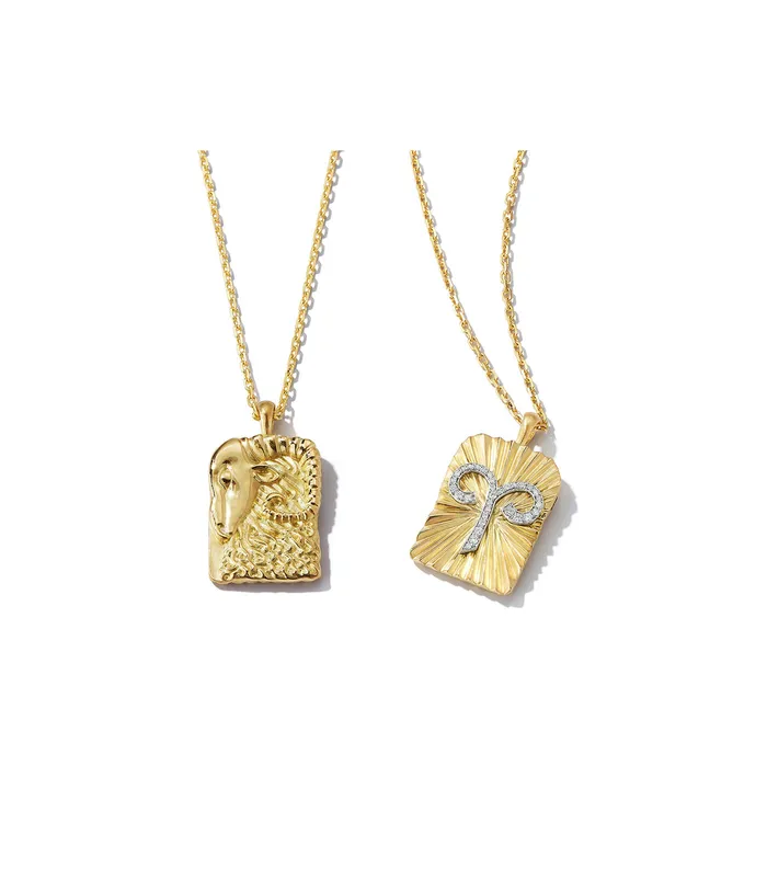 Aries Zodiac Pendant Necklace Diamonds David Webb Workshop Necklaces