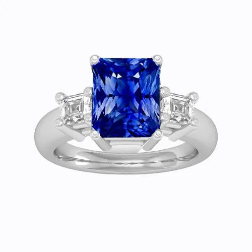 Asscher Natural Earth Mined Diamond Jewelry Radiant Sapphire 3 Stone Ring 4 Prong 3 Carats HarryChadEntcom Rings Asscher Natural Earth Mined Diamond Jewelry Radiant Sapphire 3 Stone Ring 4 Prong 3 Carats HarryChadEntcom Rings