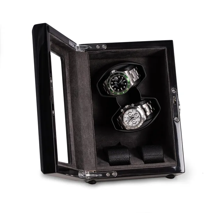 Bey Berk Watches Ash Wood High Lacquer 2 Watch Winder 2 Watch Storage Case Bey Berk Watches Ash Wood High Lacquer 2 Watch Winder 2 Watch Storage Case