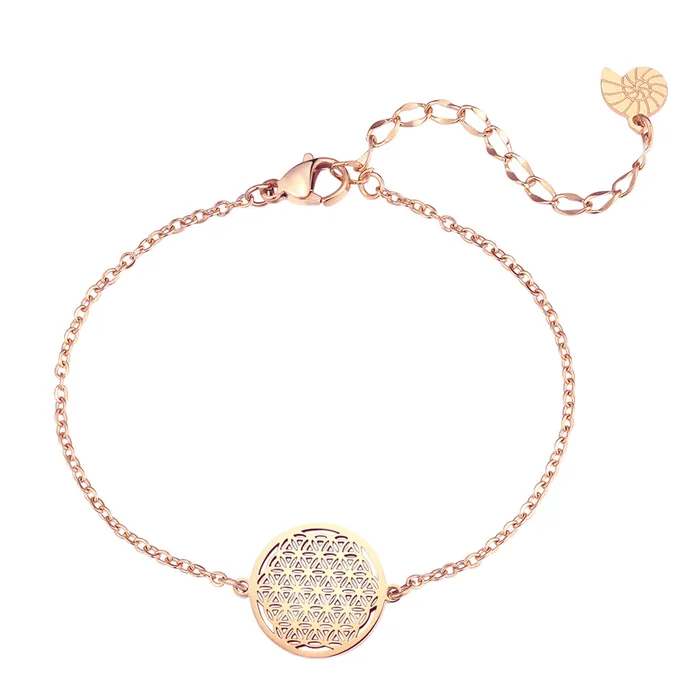 Bracelets Flower of Life Bracelet Rose Gold Hey Happiness