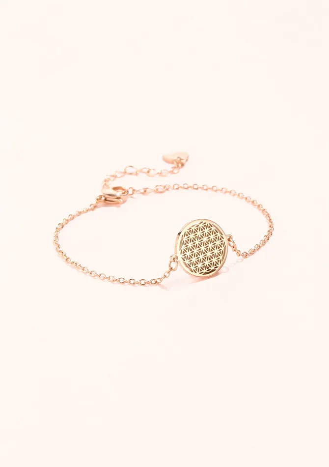 Bracelets Flower of Life Bracelet Rose Gold Hey Happiness Bracelets Flower of Life Bracelet Rose Gold Hey Happiness