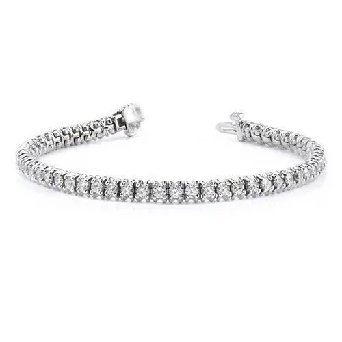 Bracelets GB 6 Carats Round Cut Natural Earth Mined Diamonds Tennis Bracelet White Gold 14K Prong Set Bracelets GB 6 Carats Round Cut Natural Earth Mined Diamonds Tennis Bracelet White Gold 14K Prong Set