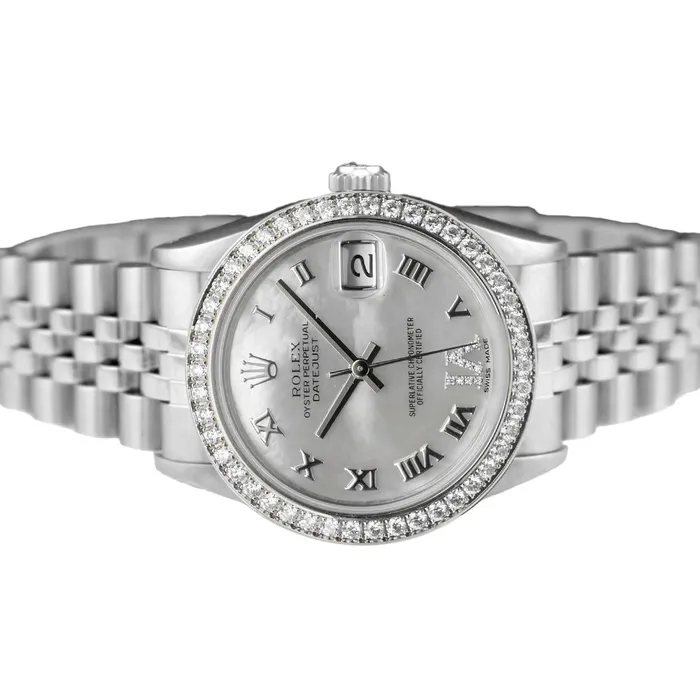 Bracelets GB Jubilee Bracelet Custom Diamond Bezel Midsize Dj Rolex Watch Ss Bracelets GB Jubilee Bracelet Custom Diamond Bezel Midsize Dj Rolex Watch Ss