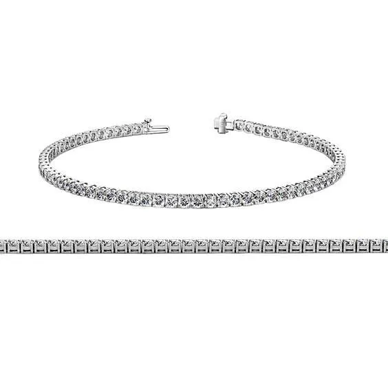 Bracelets GB Tennis Bracelet 5 Carats Round Cut Natural Earth Mined Diamonds Gold White 14K Jewelry Bracelets GB Tennis Bracelet 5 Carats Round Cut Natural Earth Mined Diamonds Gold White 14K Jewelry