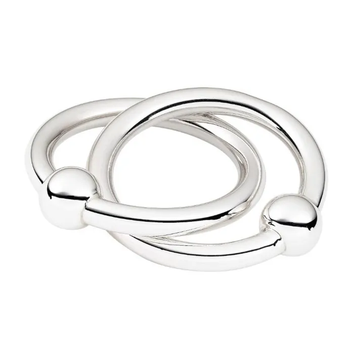Cunill 925 Sterling 2 Ring Ball Rattle Cunill Rings